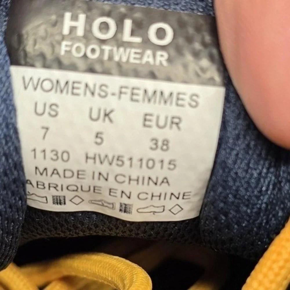 HOLO Footwear HOLO ECO Shoes Women 7 Navy‎ Green Mesh Hiking Sneakers HW511015